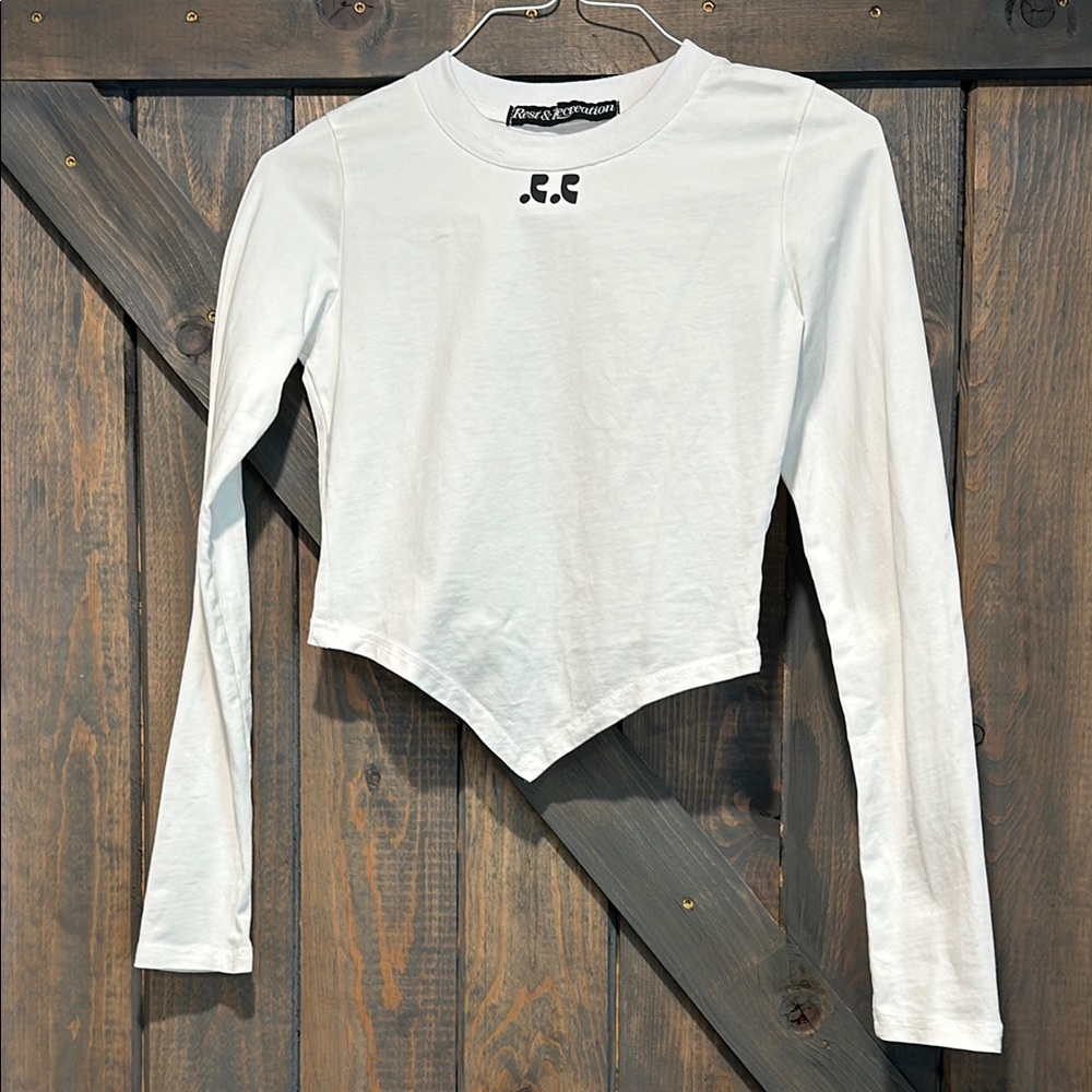 White Long Sleeve Top by Rest & Recreation